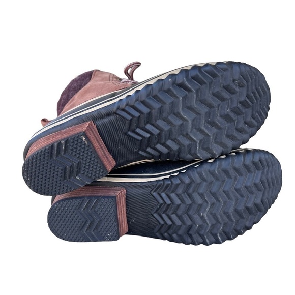 Sorel Slimpack Lace Leather Winter Snow Boot Waterproof Size 6 Tan Black - Picture 7 of 16